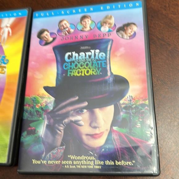 2💕WILLY WONKA Charlie & the Chocolate Factory DVDs Depp - Picture 3 of 5